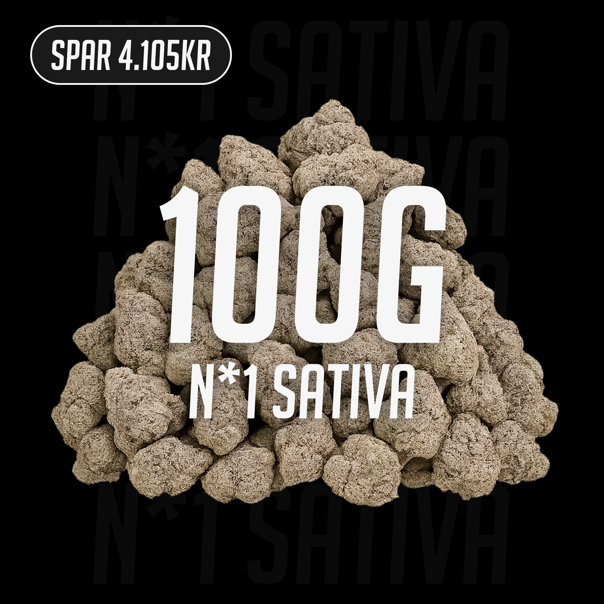 N*1 Sativa - 23% THCA 100g